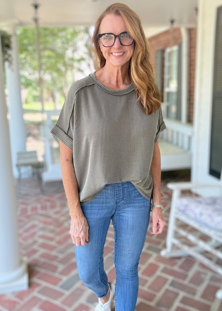 Day In The Life Top - Light Olive - Zenana Casual Top -Jimberly's Boutique-Olive Branch-Mississippi