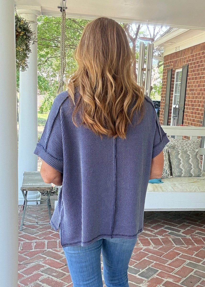 Day In The Life Top - Navy - Zenana Casual Top - Jimberly's Boutique - Olive Branch - Mississippi