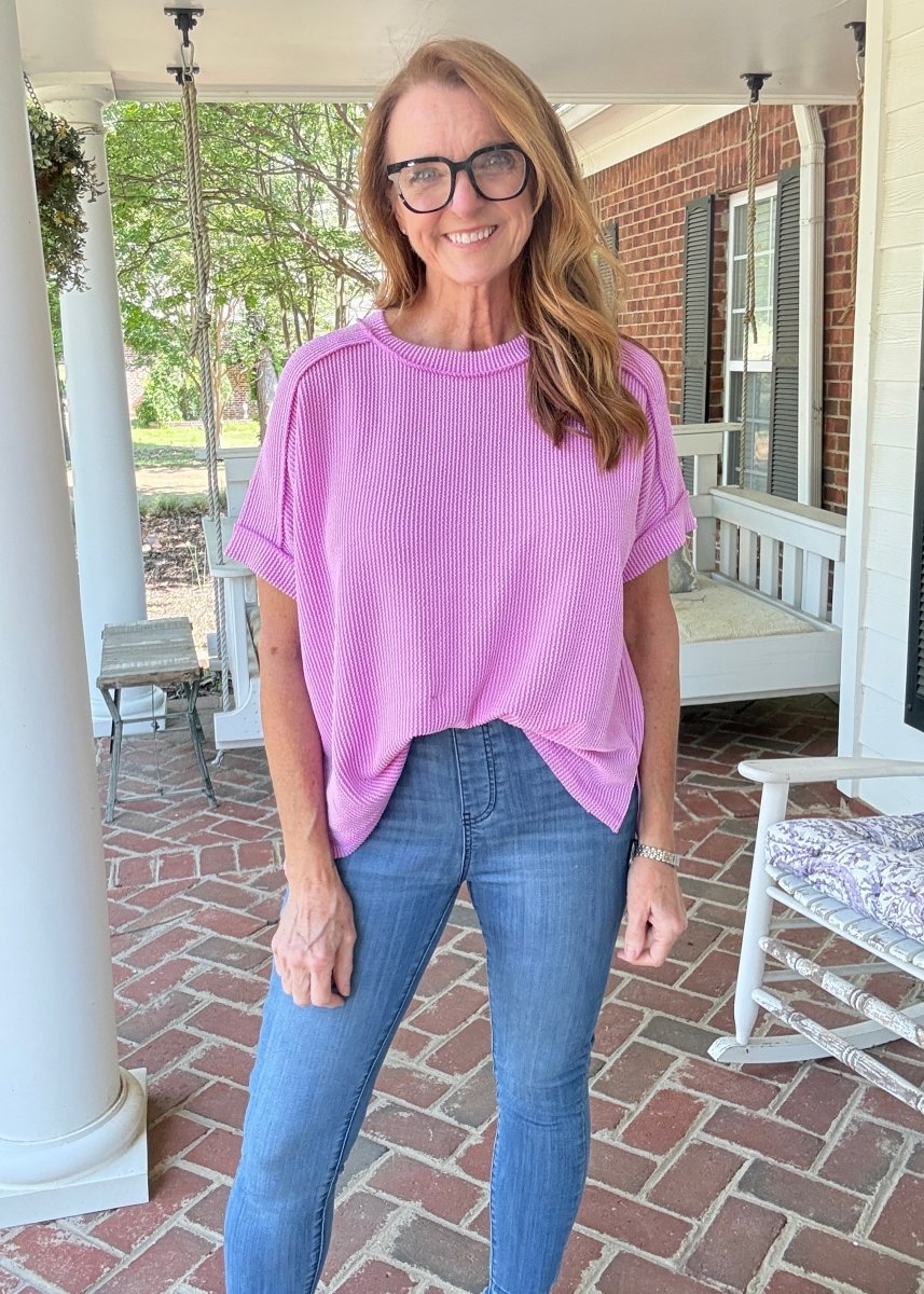 Day In The Life Top - Spring Violet - Zenana Casual Top -Jimberly's Boutique-Olive Branch-Mississippi