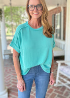 Day In The Life Top - Turquoise - Zenana Casual Top -Jimberly's Boutique-Olive Branch-Mississippi