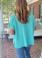 Day In The Life Top - Turquoise - Zenana Casual Top -Jimberly's Boutique-Olive Branch-Mississippi