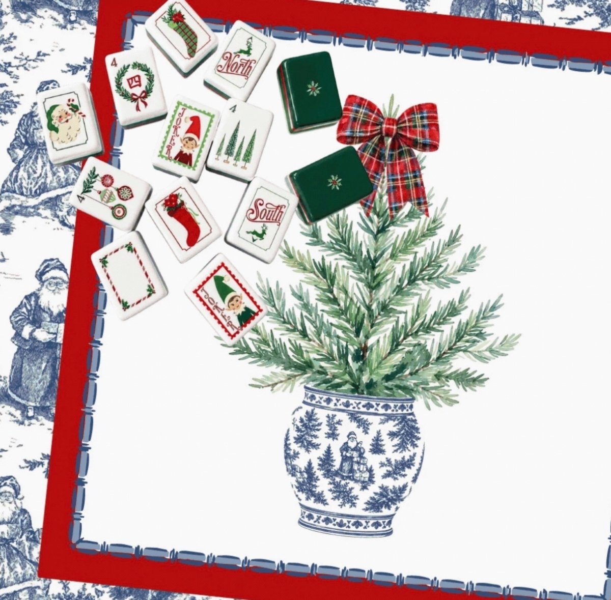 Dear Santa Mahjong Tiles Set | Anders Ruff (preorder) - Mahjong Tiles -Jimberly's Boutique-Olive Branch-Mississippi