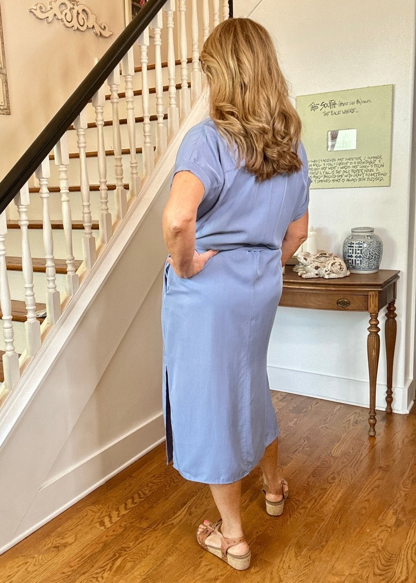Denim Blue Button Down Midi Dress | Umgee - Casual Dress - Jimberly's Boutique - Olive Branch - Mississippi