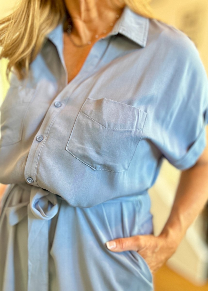 Denim Blue Button Down Midi Dress | Umgee - Casual Dress - Jimberly's Boutique - Olive Branch - Mississippi