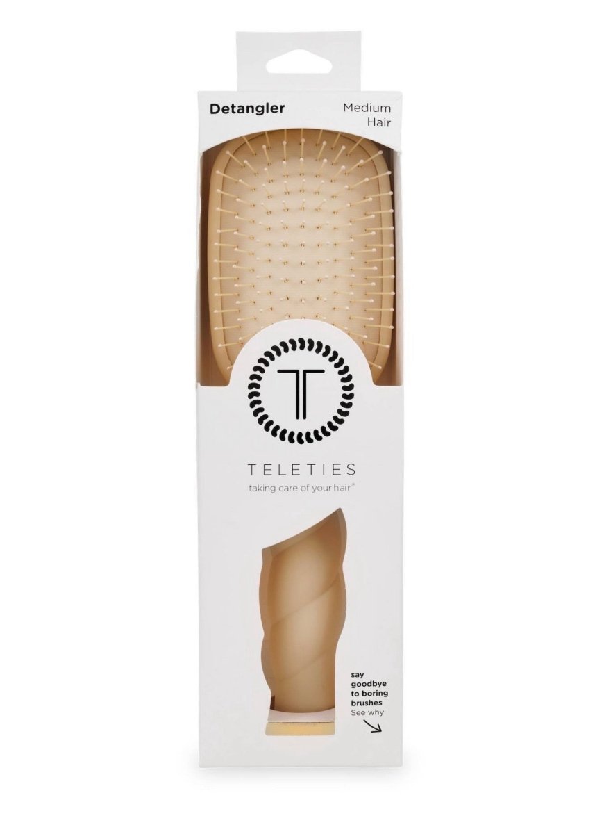 Detangler Hair Brush for Medium Hair – Full Size - Tan - Teleties Hair Brush - Jimberly's Boutique - Olive Branch - Mississippi
