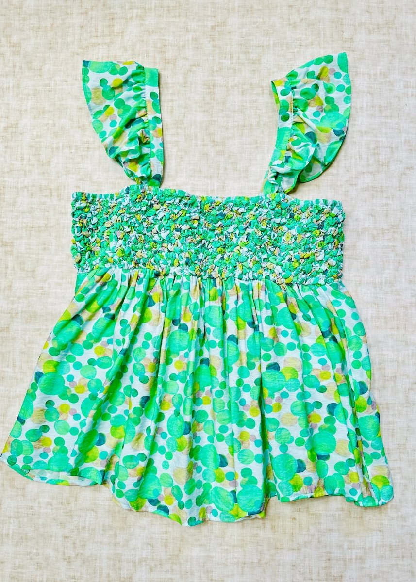 Dippin Dots Top - Green - Jimberly's Boutique - Olive Branch - Mississippi