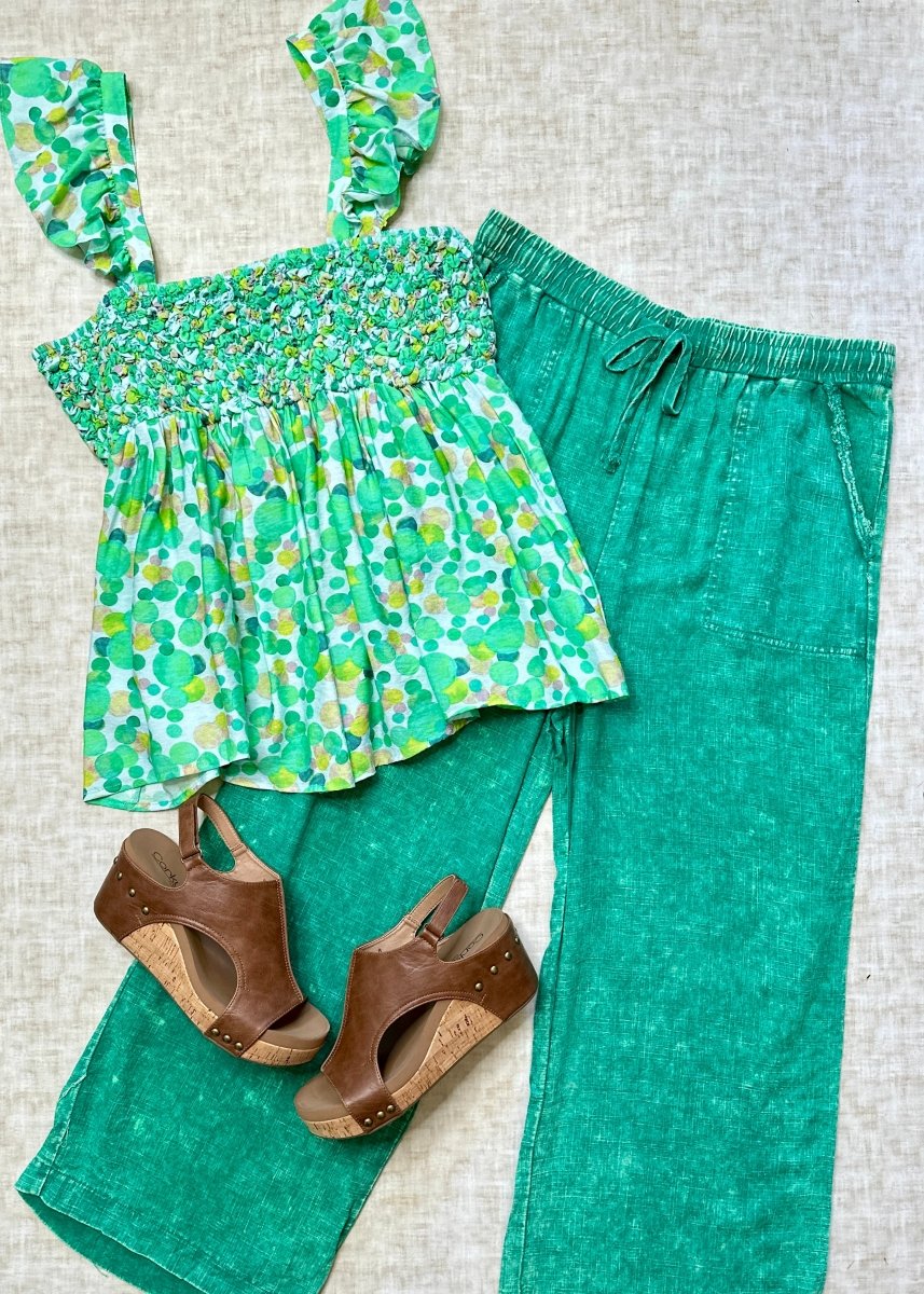 Dippin Dots Top - Green - Jimberly's Boutique - Olive Branch - Mississippi