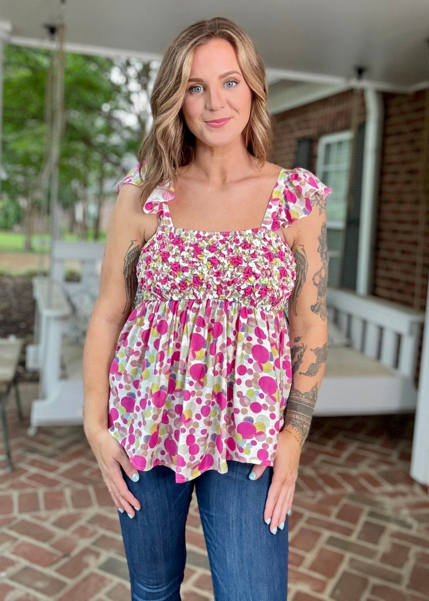 Dippin Dots Top - Pink - Jimberly's Boutique - Olive Branch - Mississippi