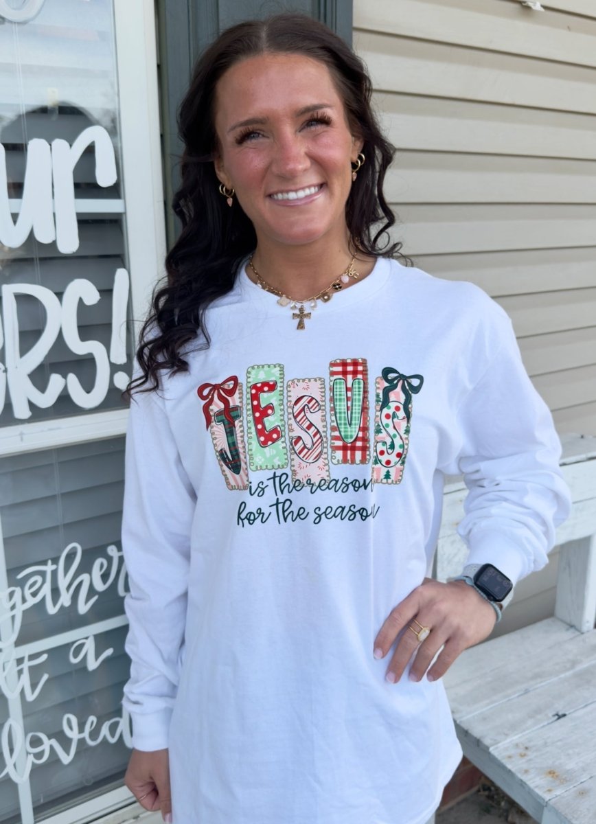 Doorbuster Jesus Reason Long Sleeve - Long Sleeve Graphic Tee - Jimberly's Boutique - Olive Branch - Mississippi