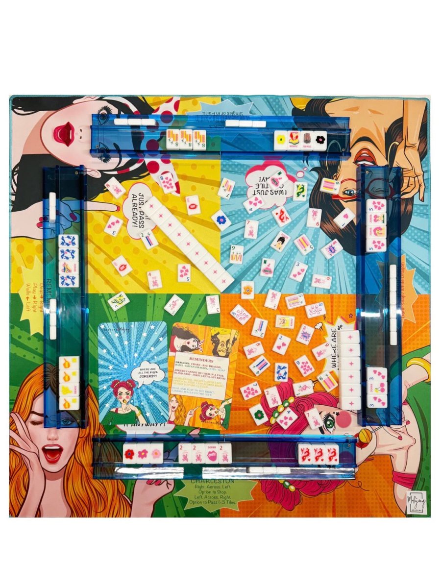 Double The Fun/Girl Talk Double Sided Mahjong Mat | Bespoke - Mahjong Mat -Jimberly's Boutique-Olive Branch-Mississippi