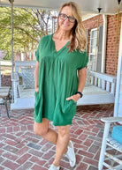 Dream A Little Dream Dress - Dark Green - Casual Dress - Jimberly's Boutique - Olive Branch - Mississippi