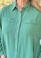 Easy Days Button Down - Green | Umgee - Umgee Top - Jimberly's Boutique - Olive Branch - Mississippi
