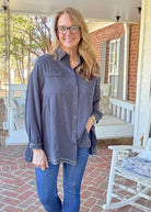 Easy Days Button Down - Navy | Umgee - Umgee Top - Jimberly's Boutique - Olive Branch - Mississippi