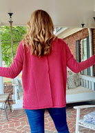 Easy Edge Top - Burgundy - Casual Top - Jimberly's Boutique - Olive Branch - Mississippi
