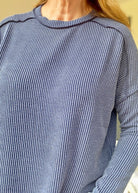 Easy Edge Top - Navy - Casual Top - Jimberly's Boutique - Olive Branch - Mississippi