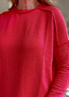 Easy Edge Top - Red - Casual Top - Jimberly's Boutique - Olive Branch - Mississippi