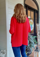 Easy Edge Top - Red - Casual Top - Jimberly's Boutique - Olive Branch - Mississippi