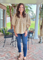 Ecru Planting Front Tie Top - Casual Top - Jimberly's Boutique - Olive Branch - Mississippi