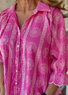 Embroidered 3/4 Sleeve Top - Pink - Umgee Top - Jimberly's Boutique - Olive Branch - Mississippi