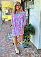 Emerald Pink Floral Eliza Dress | Dear Scarlett - Casual Dress -Jimberly's Boutique-Olive Branch-Mississippi