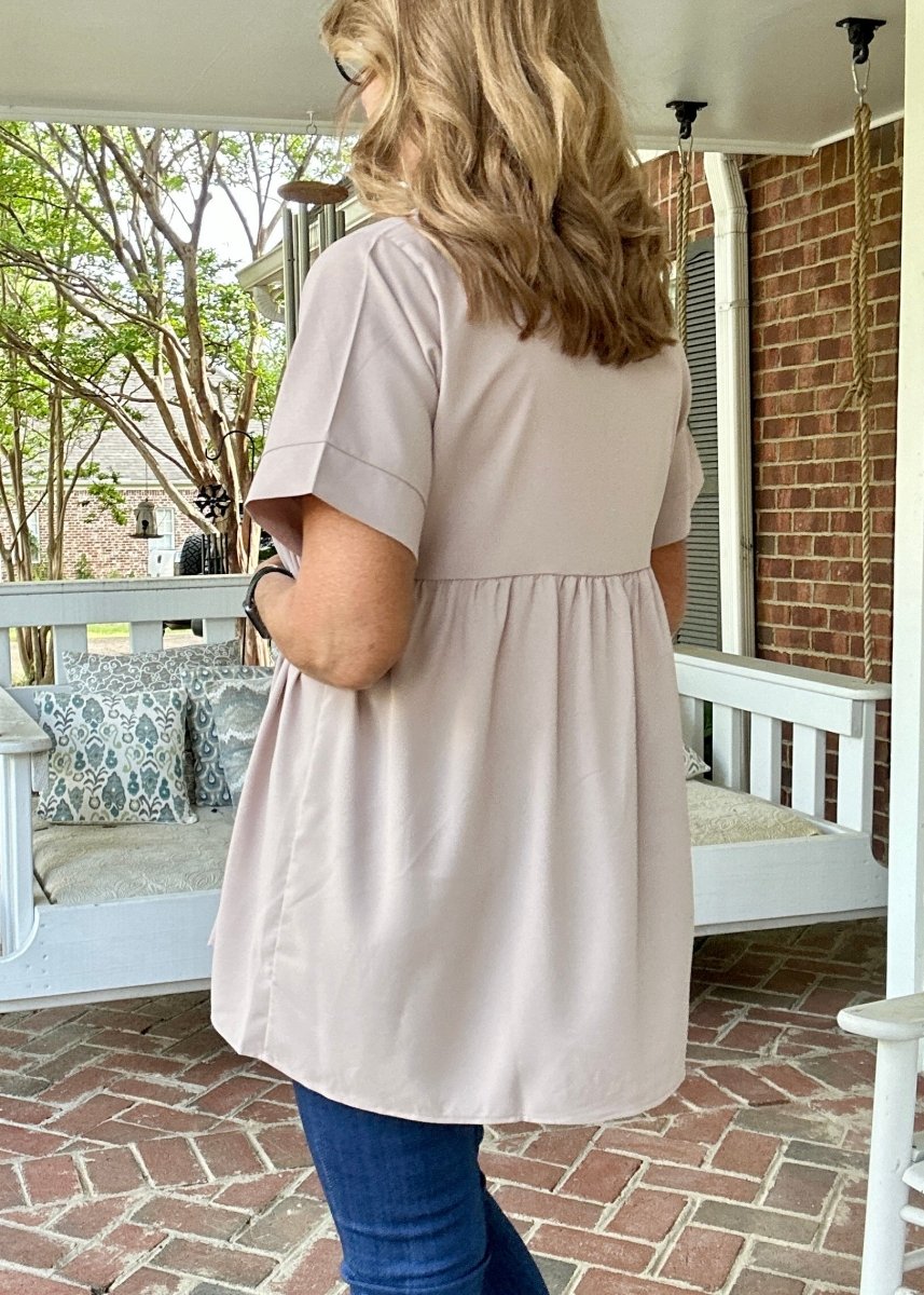 Enchanted Empire Waist Top - Ash Mocha (Jimberly's Deal) - Casual Top - Jimberly's Boutique - Olive Branch - Mississippi