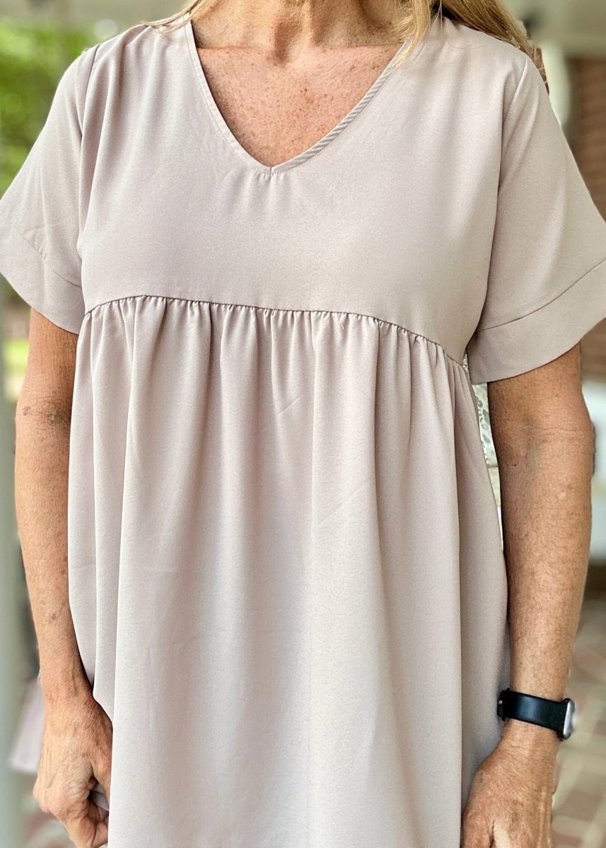 Enchanted Empire Waist Top - Ash Mocha (Jimberly's Deal) - Casual Top - Jimberly's Boutique - Olive Branch - Mississippi