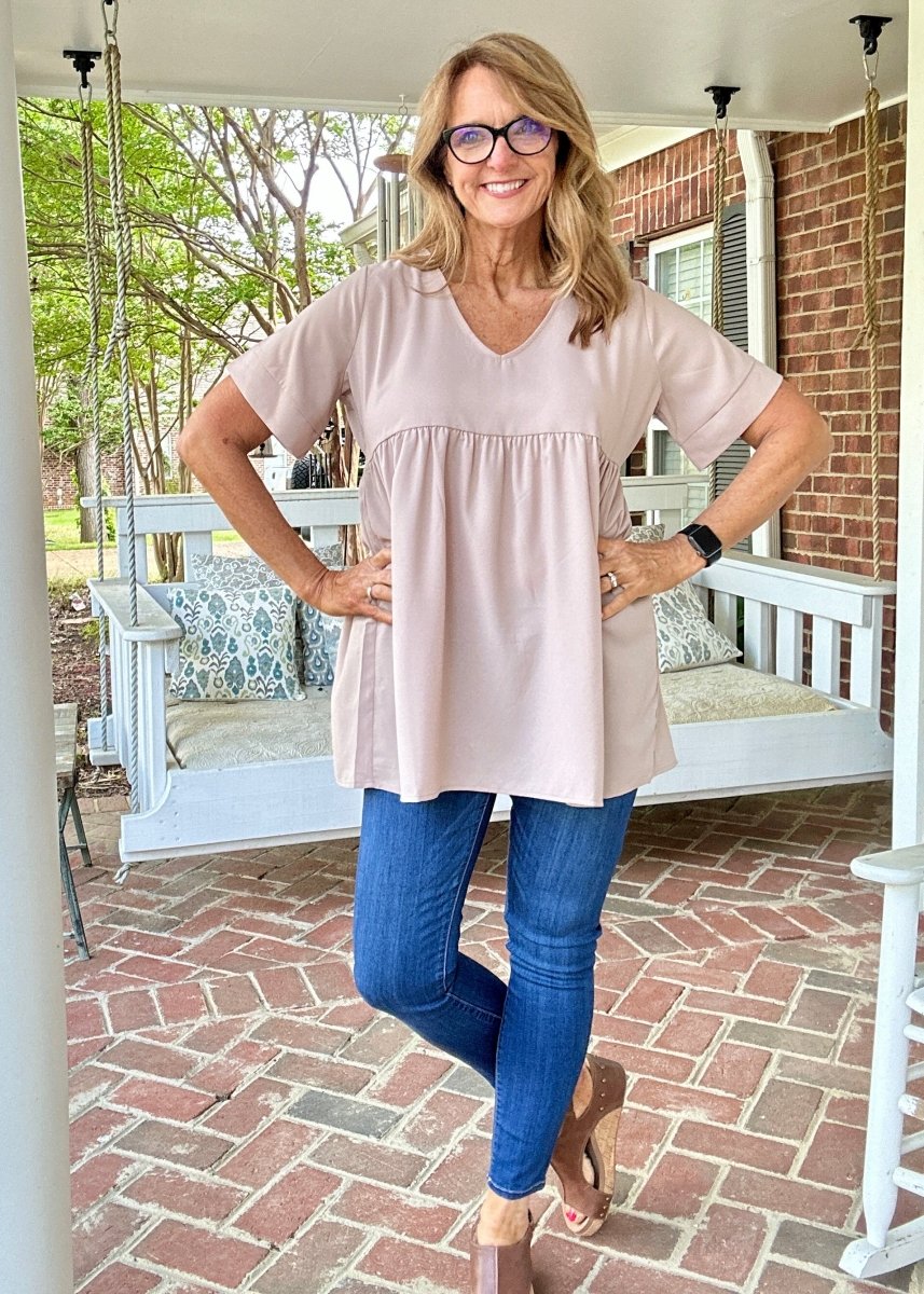 Enchanted Empire Waist Top - Ash Mocha (Jimberly's Deal) - Casual Top - Jimberly's Boutique - Olive Branch - Mississippi