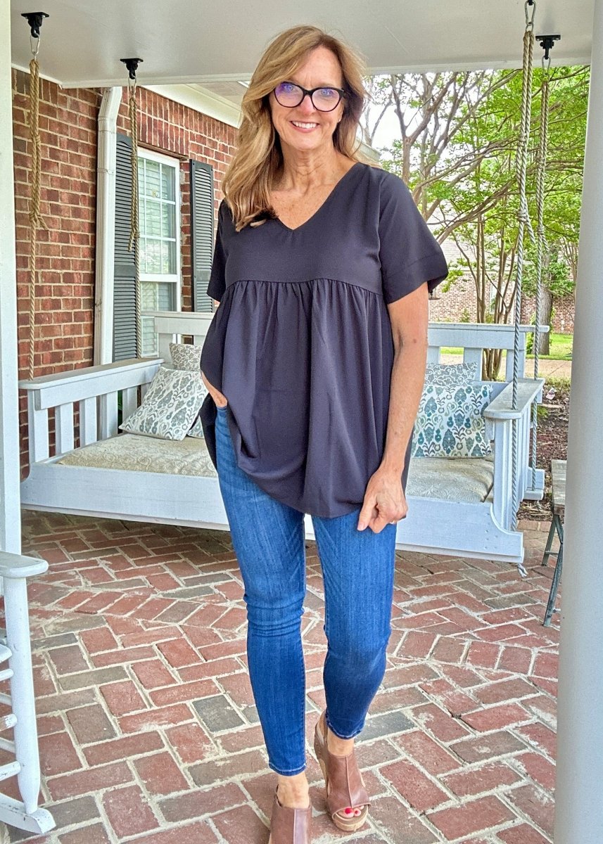 Enchanted Empire Waist Top - Black (Jimberly's Deal) - Casual Top - Jimberly's Boutique - Olive Branch - Mississippi