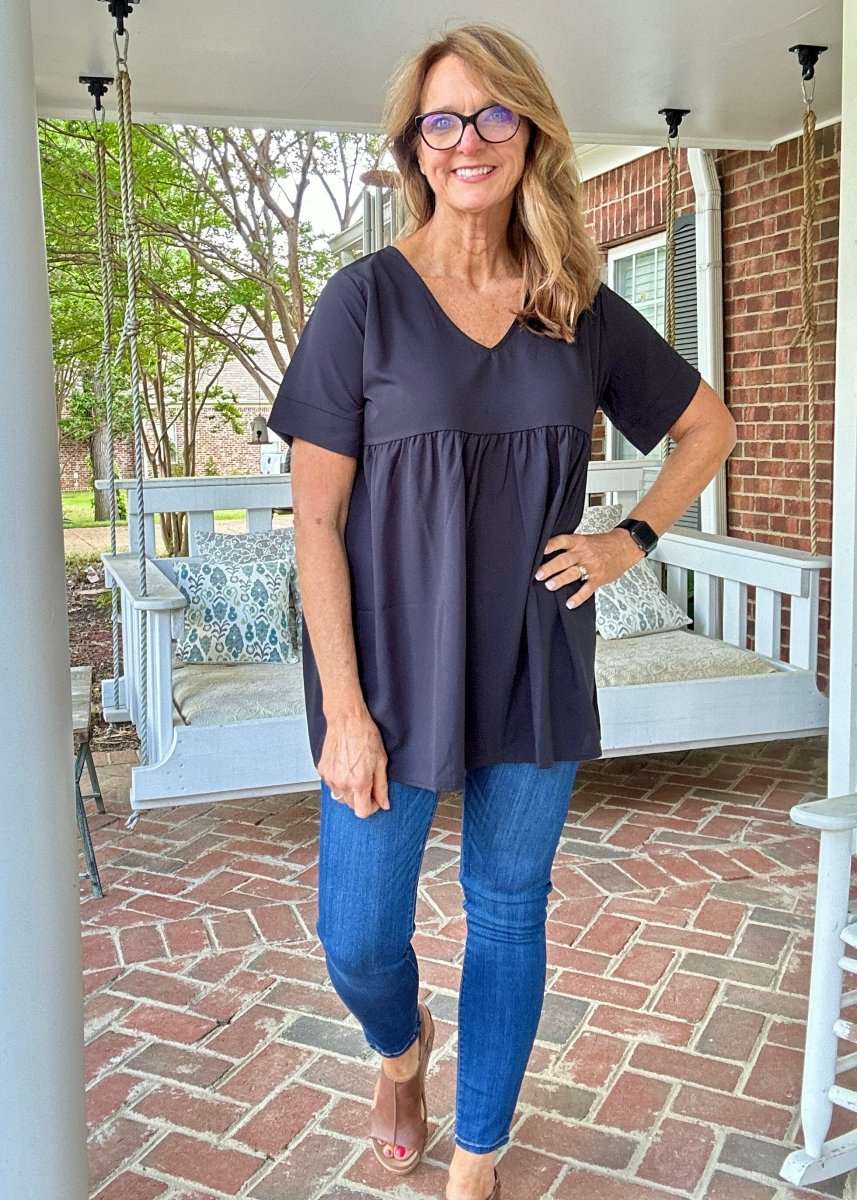 Enchanted Empire Waist Top - Black (Jimberly's Deal) - Casual Top - Jimberly's Boutique - Olive Branch - Mississippi