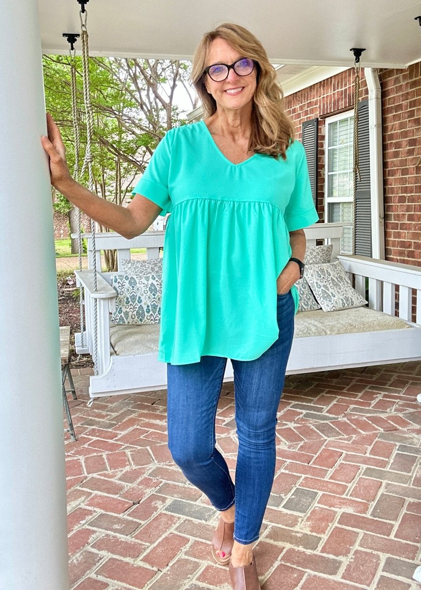 Enchanted Empire Waist Top - Mint Green (jimberly's Deal) - Casual Top - Jimberly's Boutique - Olive Branch - Mississippi