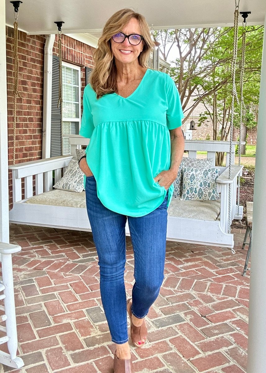 Enchanted Empire Waist Top - Mint Green (jimberly's Deal) - Casual Top - Jimberly's Boutique - Olive Branch - Mississippi