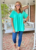 Enchanted Empire Waist Top - Mint Green (jimberly's Deal) - Casual Top - Jimberly's Boutique - Olive Branch - Mississippi
