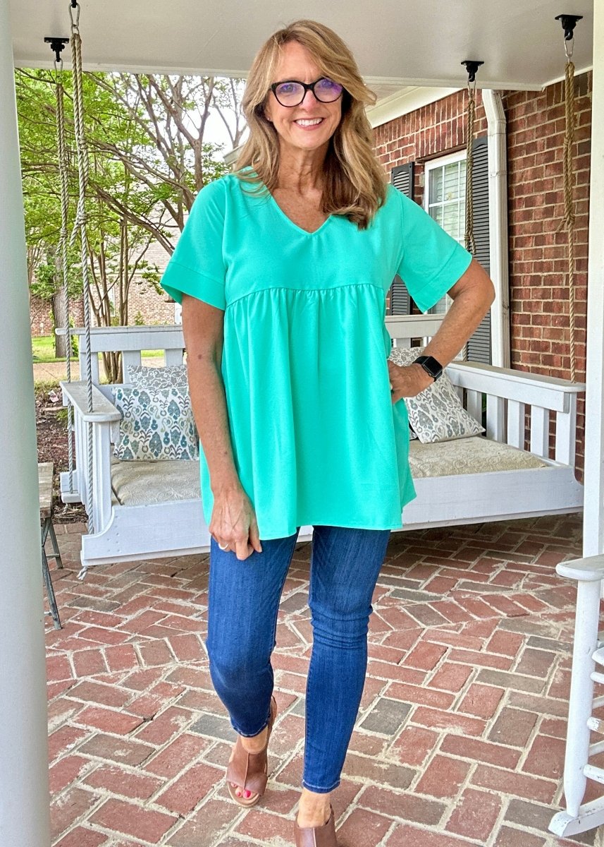 Enchanted Empire Waist Top - Mint Green (jimberly's Deal) - Casual Top - Jimberly's Boutique - Olive Branch - Mississippi