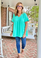 Enchanted Empire Waist Top - Mint Green (jimberly's Deal) - Casual Top - Jimberly's Boutique - Olive Branch - Mississippi