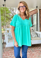 Enchanted Empire Waist Top - Mint Green (jimberly's Deal) - Casual Top - Jimberly's Boutique - Olive Branch - Mississippi