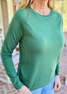 Everyday Classic Crew Neck Sweater - Army Green - Jimberly's Boutique-Olive Branch-Mississippi