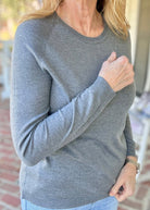 Everyday Classic Crew Neck Sweater - Charcoal - Jimberly's Boutique-Olive Branch-Mississippi