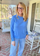 Everyday Classic Crew Neck Sweater - Cornflower - Jimberly's Boutique-Olive Branch-Mississippi