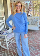 Everyday Classic Crew Neck Sweater - Cornflower - Jimberly's Boutique-Olive Branch-Mississippi