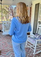 Everyday Classic Crew Neck Sweater - Cornflower - Jimberly's Boutique-Olive Branch-Mississippi