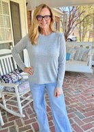 Everyday Classic Crew Neck Sweater - Heather Grey - Jimberly's Boutique-Olive Branch-Mississippi