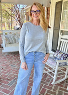 Everyday Classic Crew Neck Sweater - Heather Grey - Jimberly's Boutique-Olive Branch-Mississippi