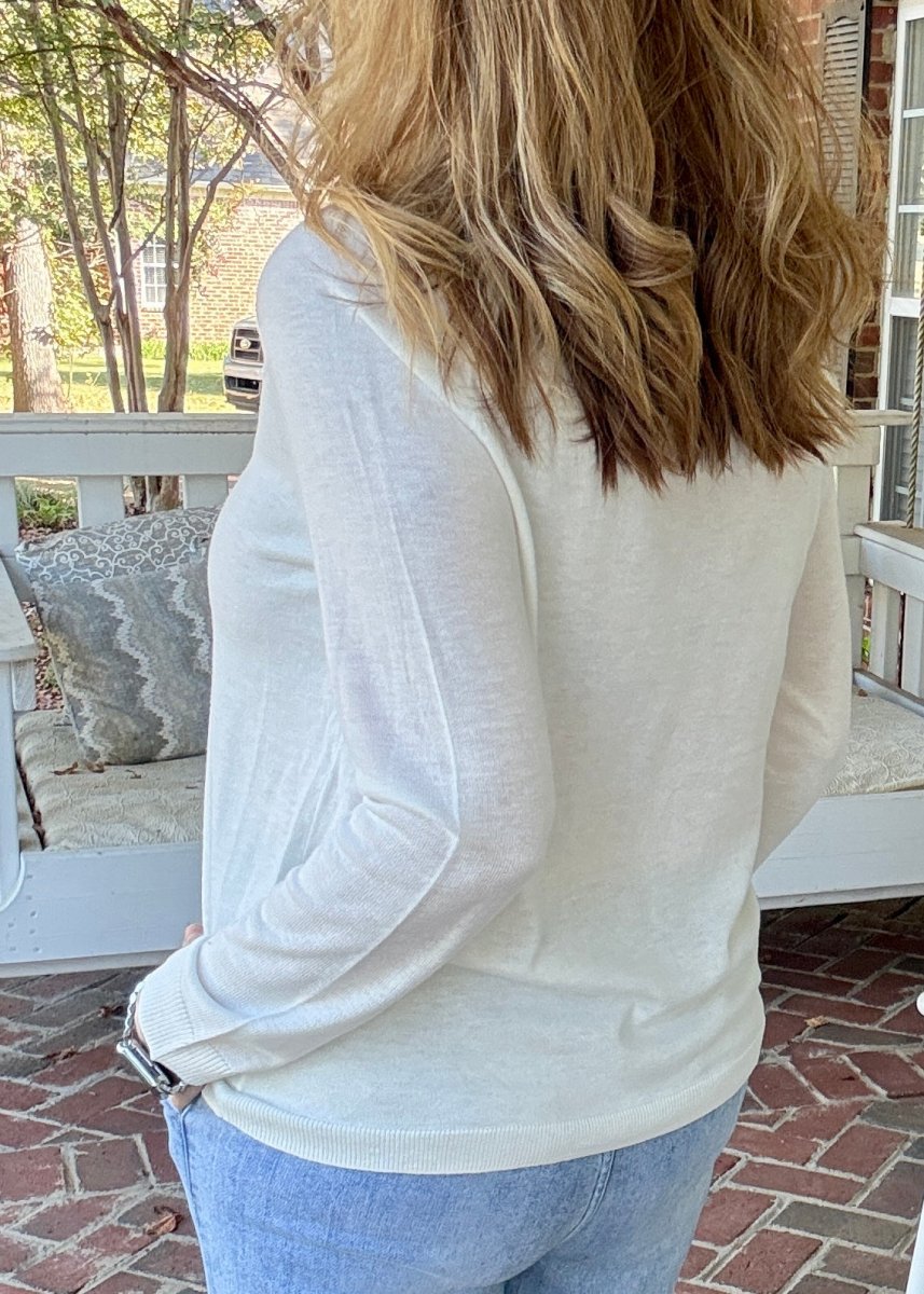Everyday Classic Crew Neck Sweater - Ivory - Jimberly's Boutique-Olive Branch-Mississippi