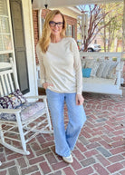 Everyday Classic Crew Neck Sweater - Sand Beige - Jimberly's Boutique-Olive Branch-Mississippi