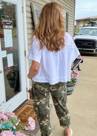 Exposed Seam Boxy Top - White - Casual Top - Jimberly's Boutique - Olive Branch - Mississippi