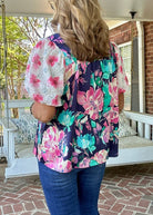 Fancy Floral Top - Navy | Jodifl - Jodifl Top - Jimberly's Boutique - Olive Branch - Mississippi