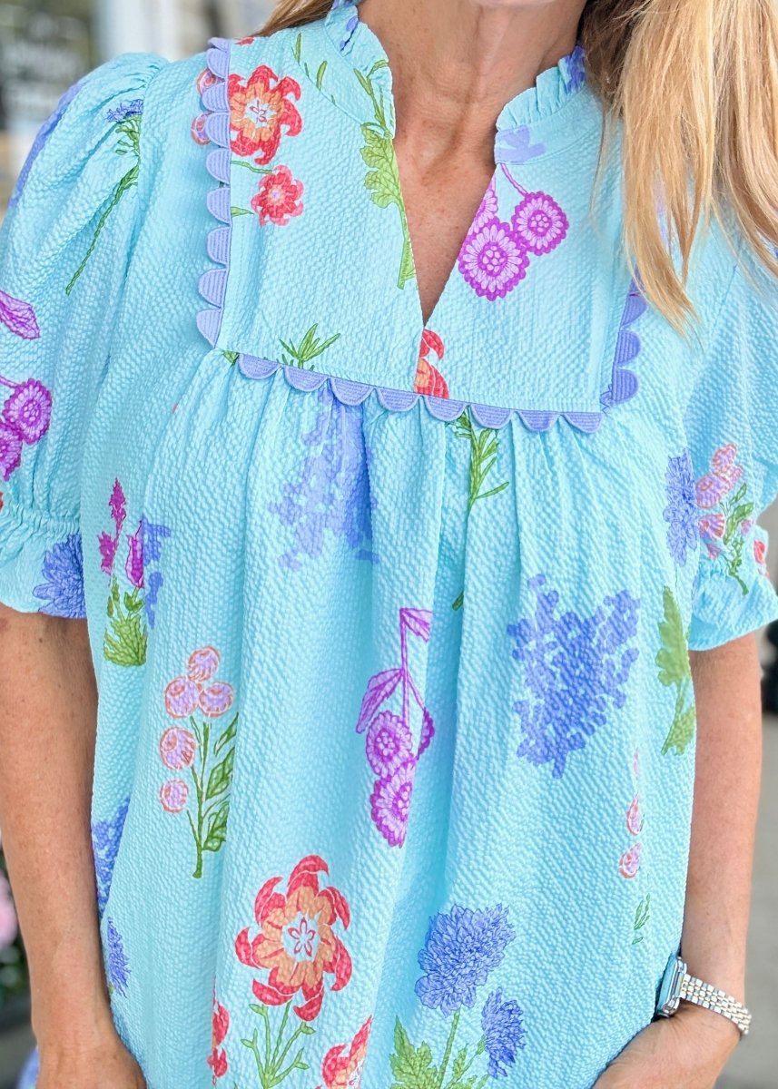 Feeling Pretty Floral Dress - Seafoam | Umgee - Umgee Dress - Jimberly's Boutique - Olive Branch - Mississippi