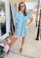 Feeling Pretty Floral Dress - Seafoam | Umgee - Umgee Dress - Jimberly's Boutique - Olive Branch - Mississippi