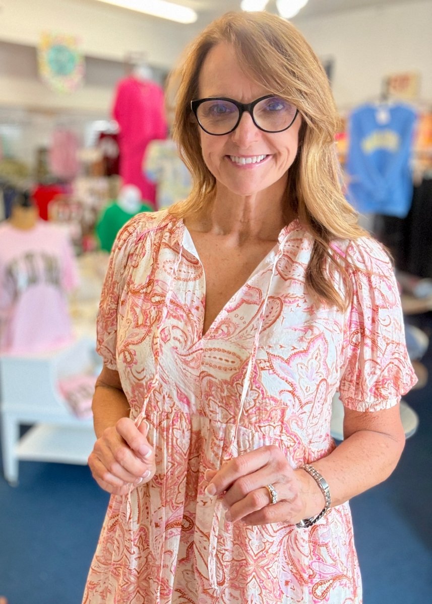 Finley Tiered Floral Print Dress - Pink | Umgee - Umgee Dress - Jimberly's Boutique - Olive Branch - Mississippi