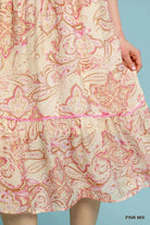 Finley Tiered Floral Print Dress - Pink | Umgee - Umgee Dress - Jimberly's Boutique - Olive Branch - Mississippi